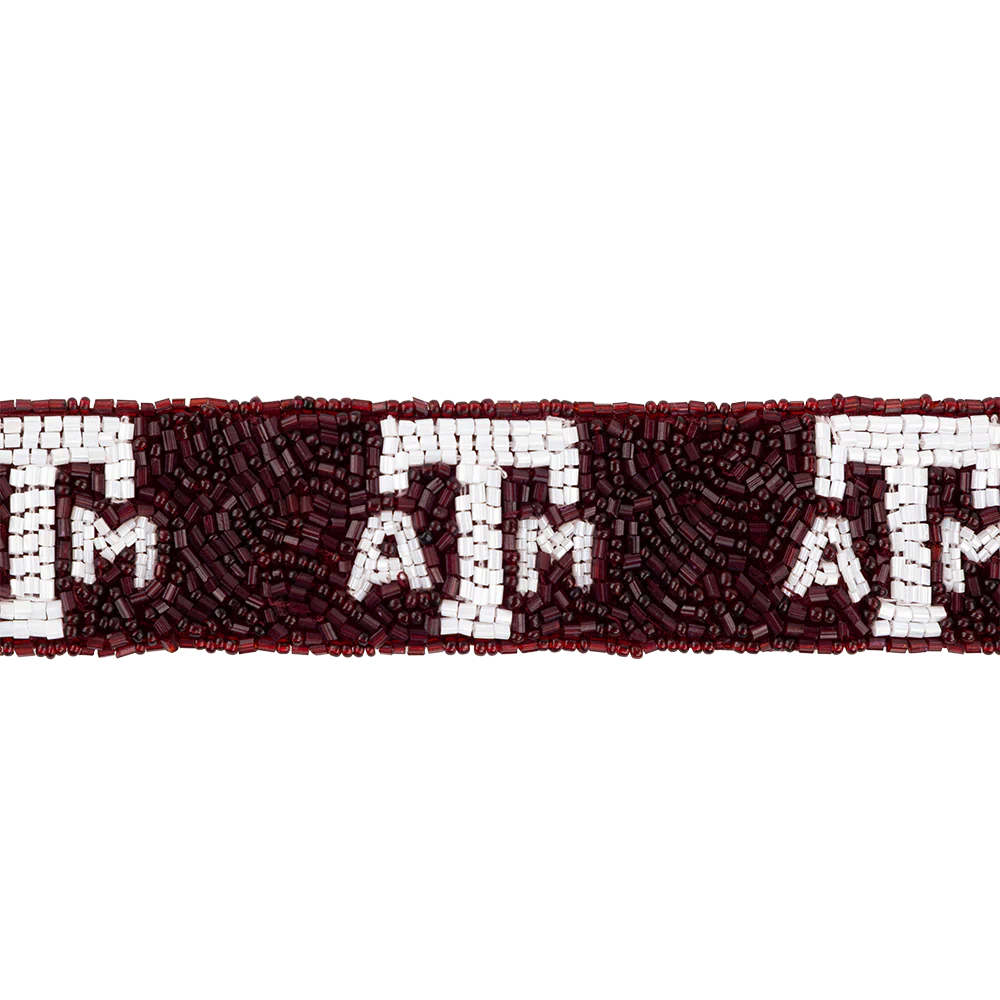 Texas A&M Block Beaded Purse Strap - Image 2