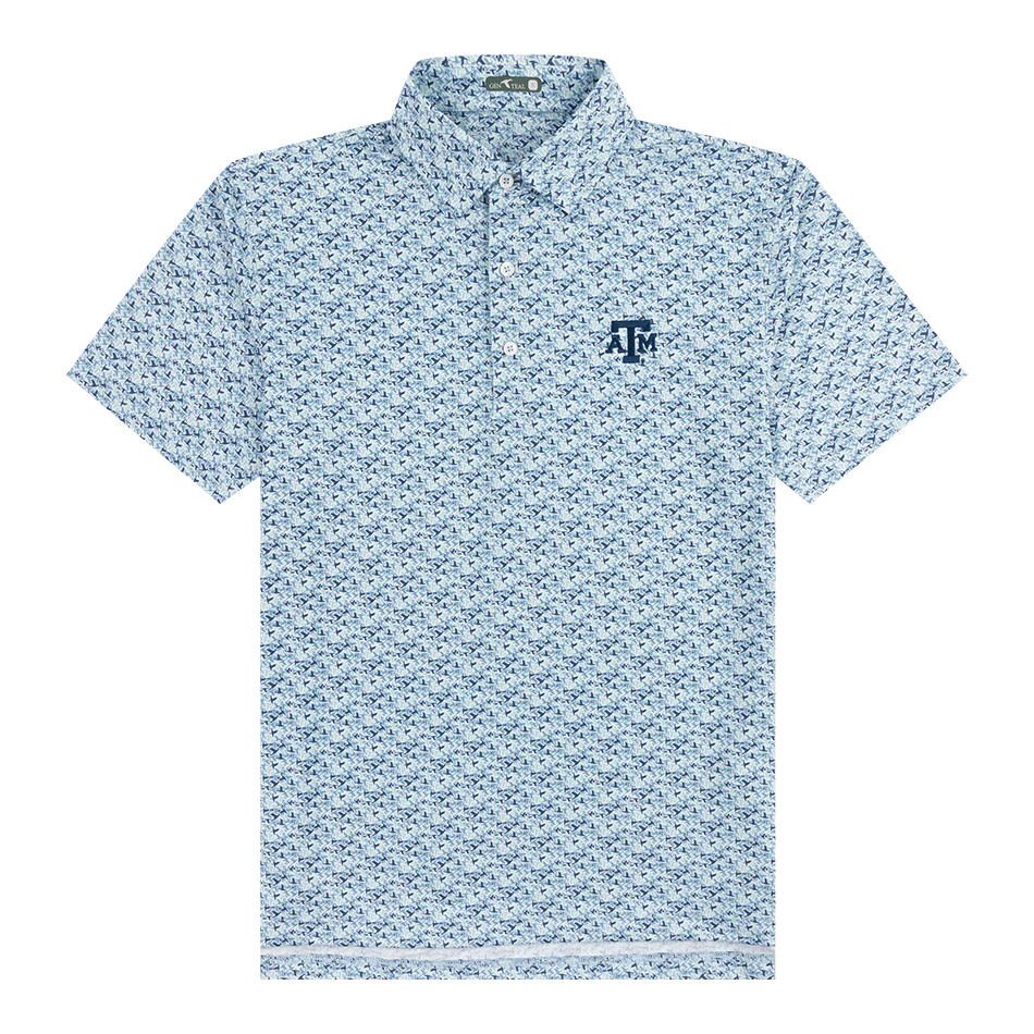 Texas A&M Blue Duck Camo Performance Polo