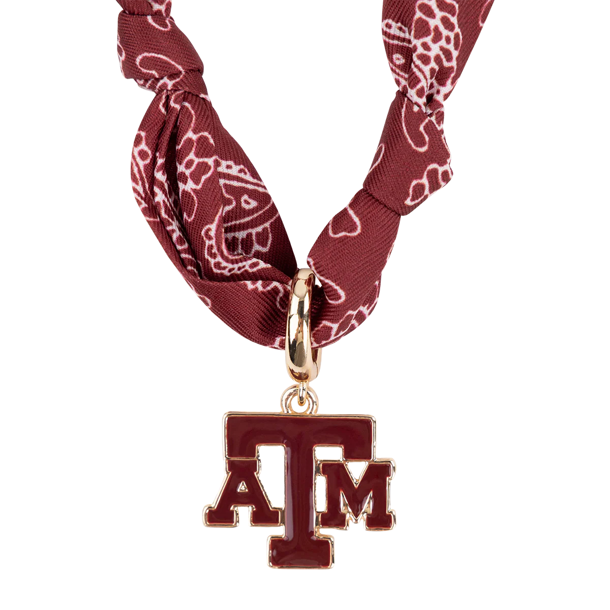 Texas A&M CANVAS Logo Bandana Scarf Necklace - Image 3
