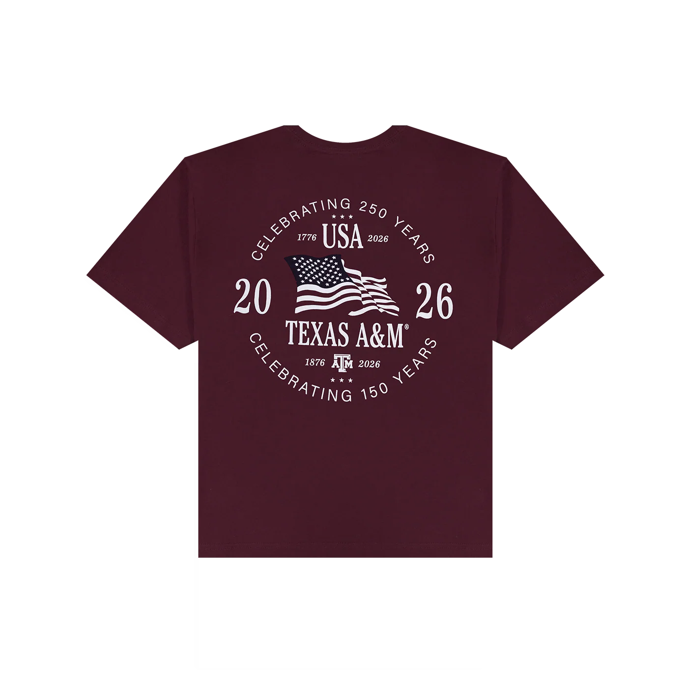 Texas A&M Celebrating 150 & 250 Years Youth T-Shirt - Maroon