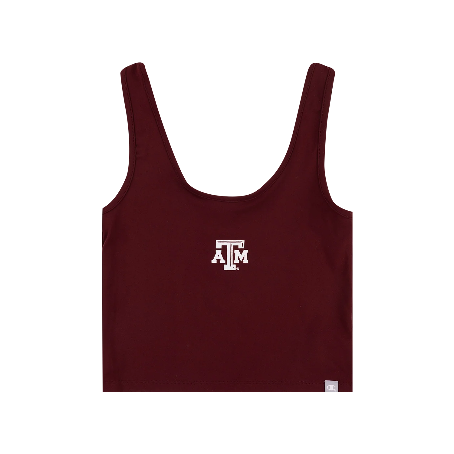 Texas A&M Champion Scoop Neck Crop Tank - Maroon