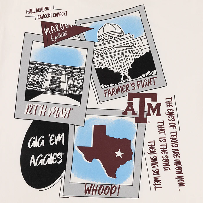 Texas A&M Collegiate Outfitters Aggies Polaroid T-Shirt - Image 4