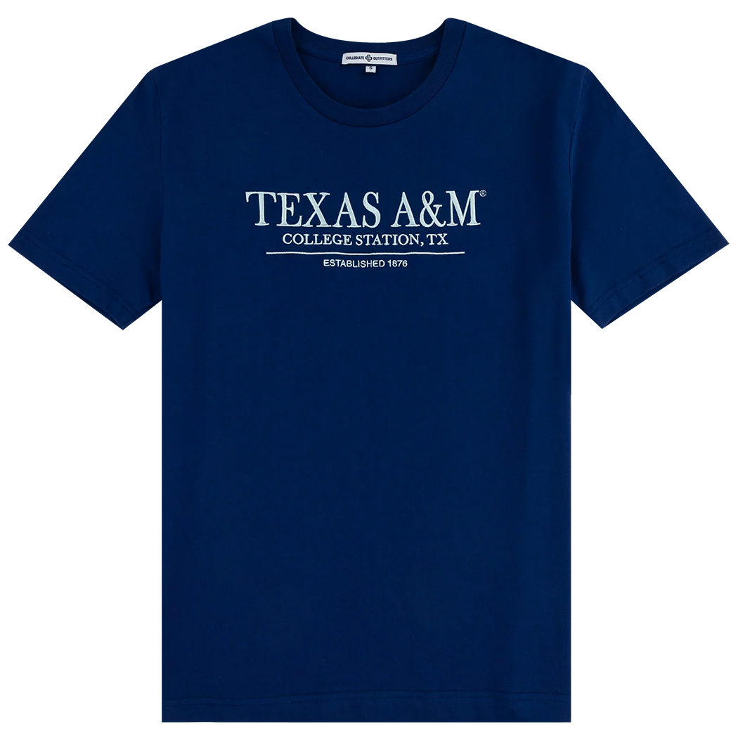 Texas A&M Collegiate Outfitters Bar T-Shirt - Blue