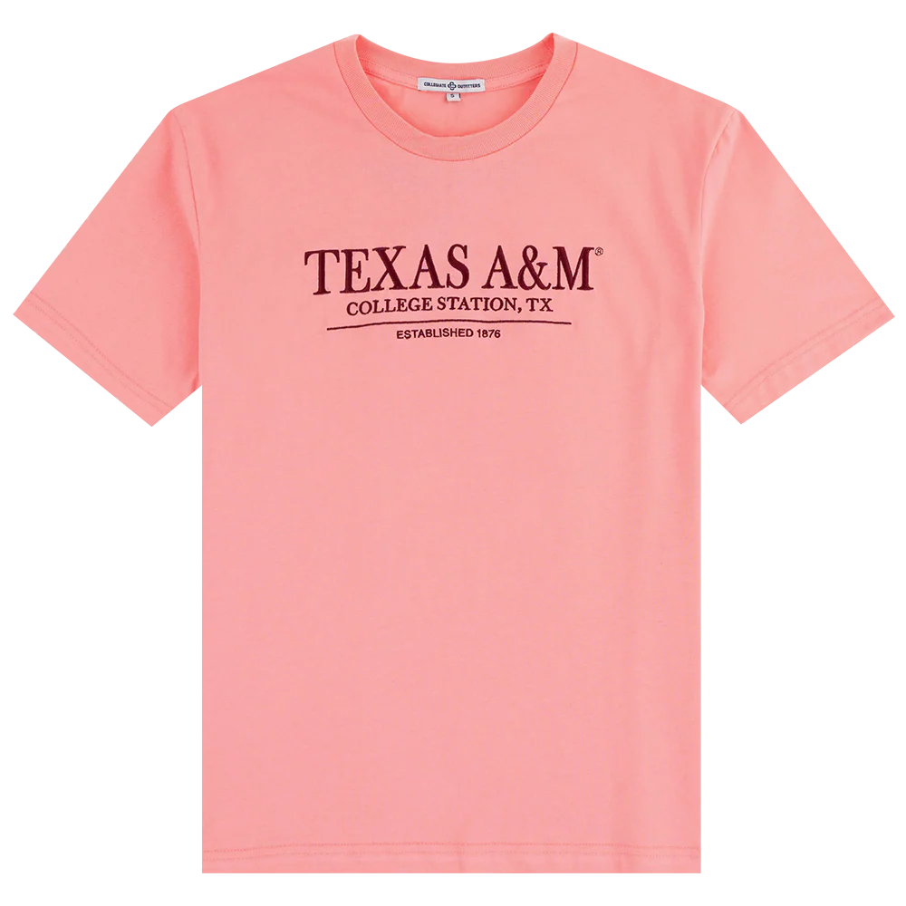 Texas A&M Collegiate Outfitters Bar T-Shirt - Pink