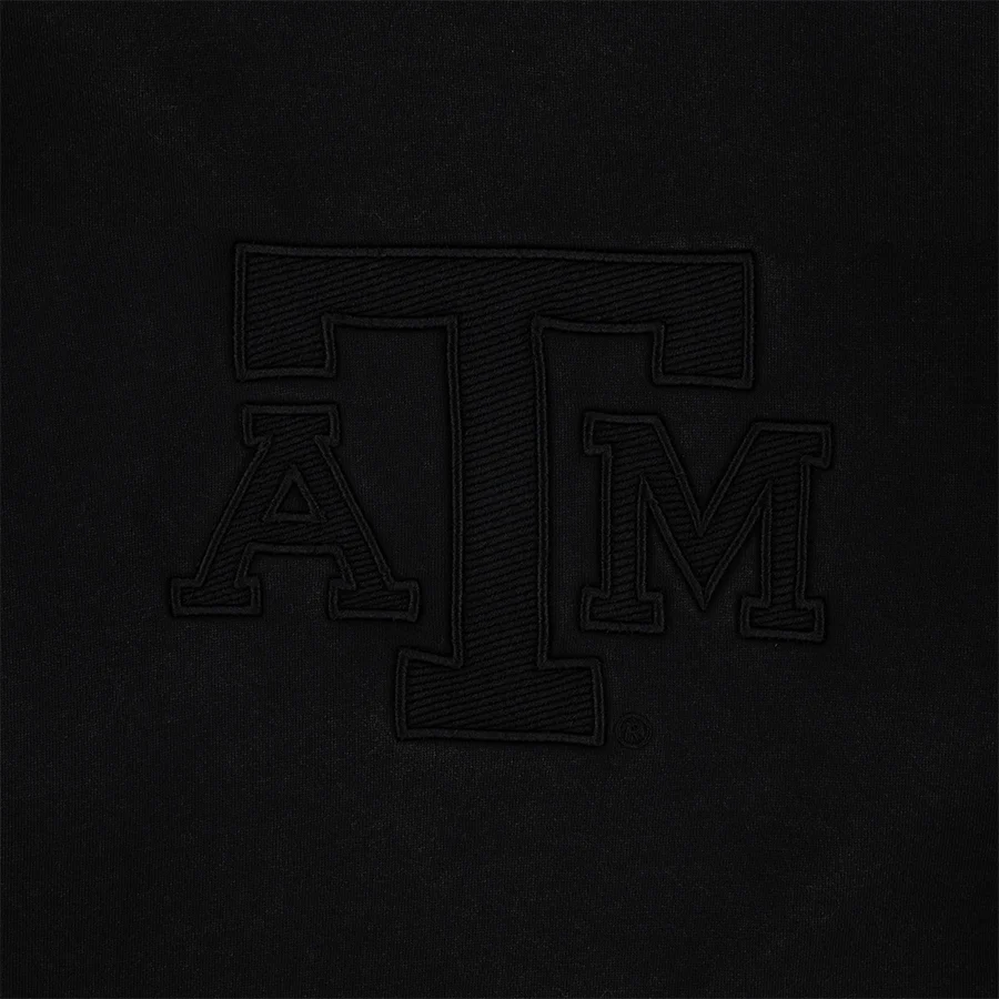 Texas A&M Collegiate Outfitters Black on Black Embroidery Hoodie - Image 2