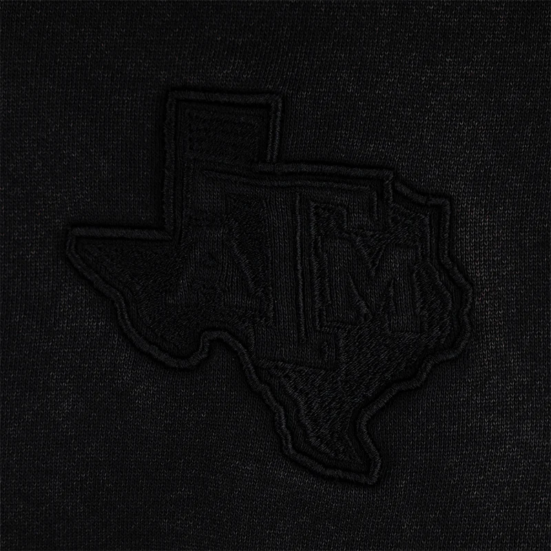 Texas A&M Collegiate Outfitters Black on Black Embroidery Hoodie - Image 4