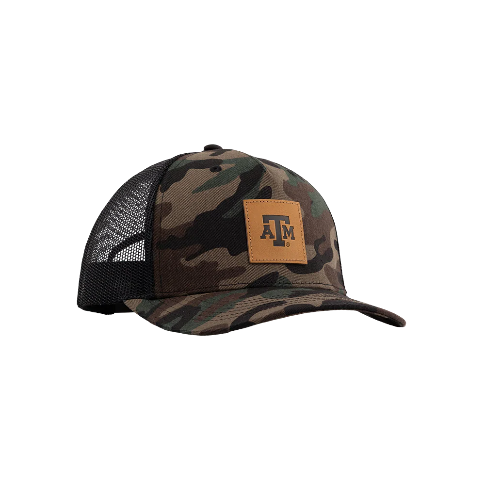 Texas A&M Collegiate Outfitters Camo Patch Trucker Hat - Image 34