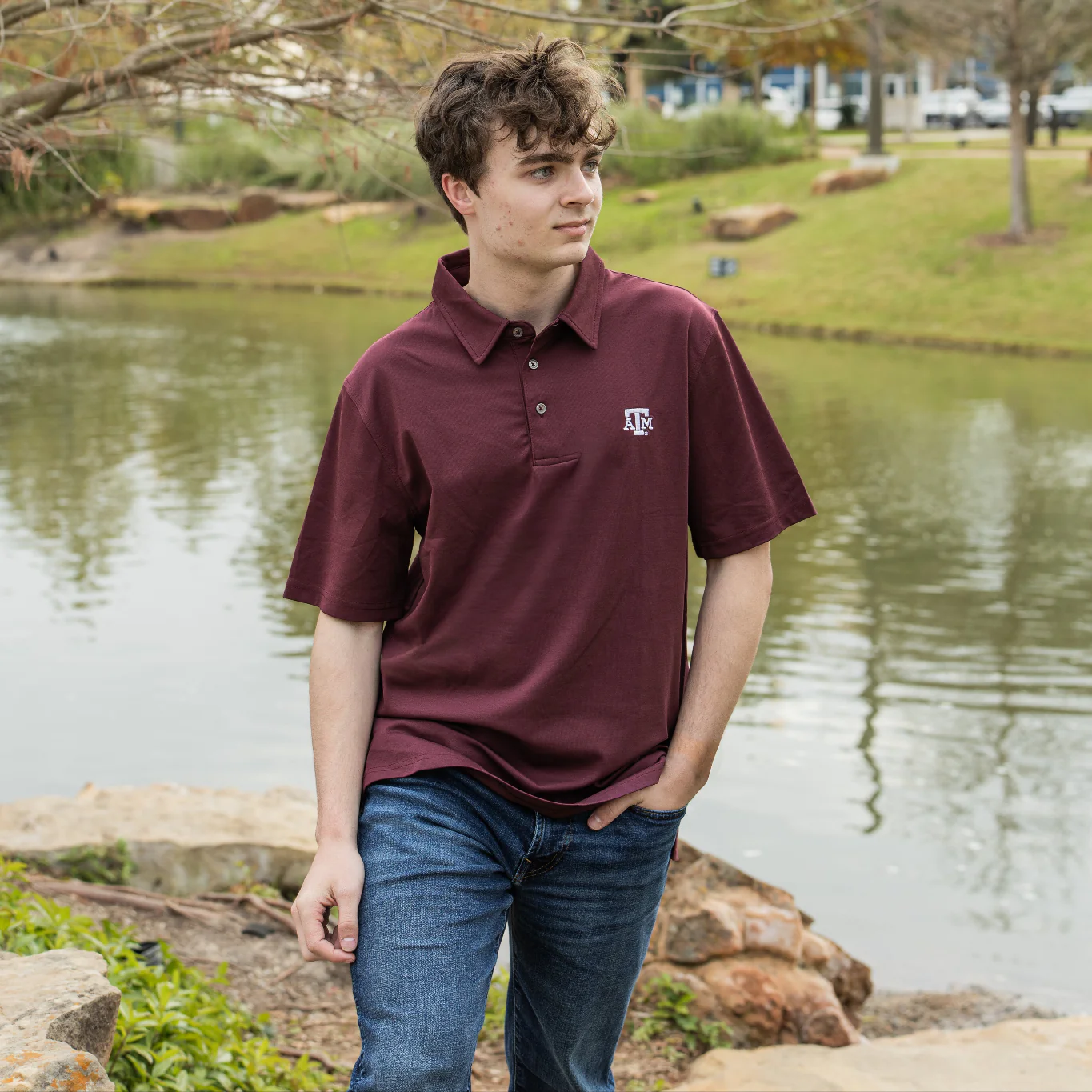 Texas A&M Collegiate Outfitters Classic Maroon Polo - Image 2