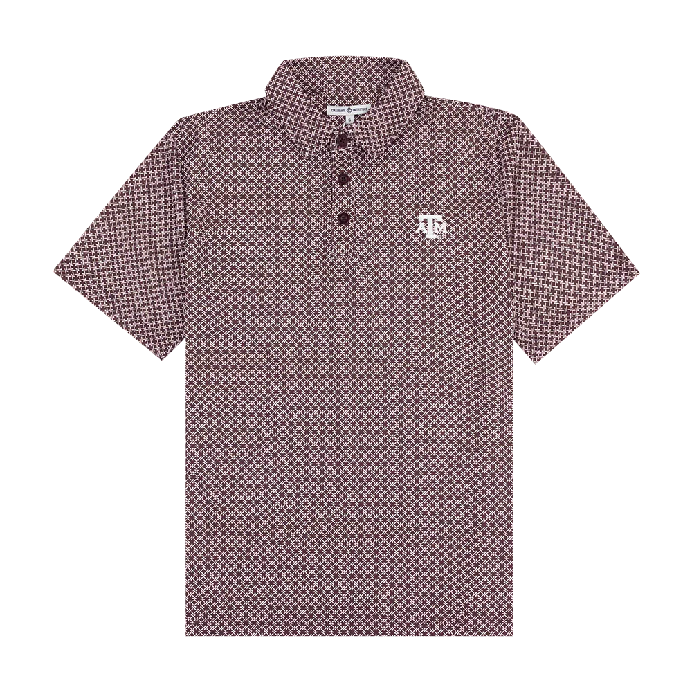 Texas A&M Collegiate Outfitters Cross Stitch Polo - Maroon