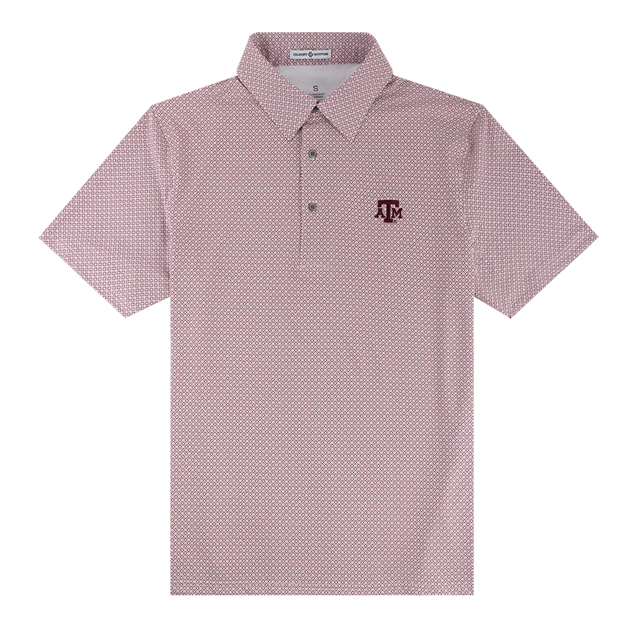 Texas A&M Collegiate Outfitters Diamond Pattern Polo