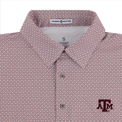 Texas A&M Collegiate Outfitters Diamond Pattern Polo - Image 3