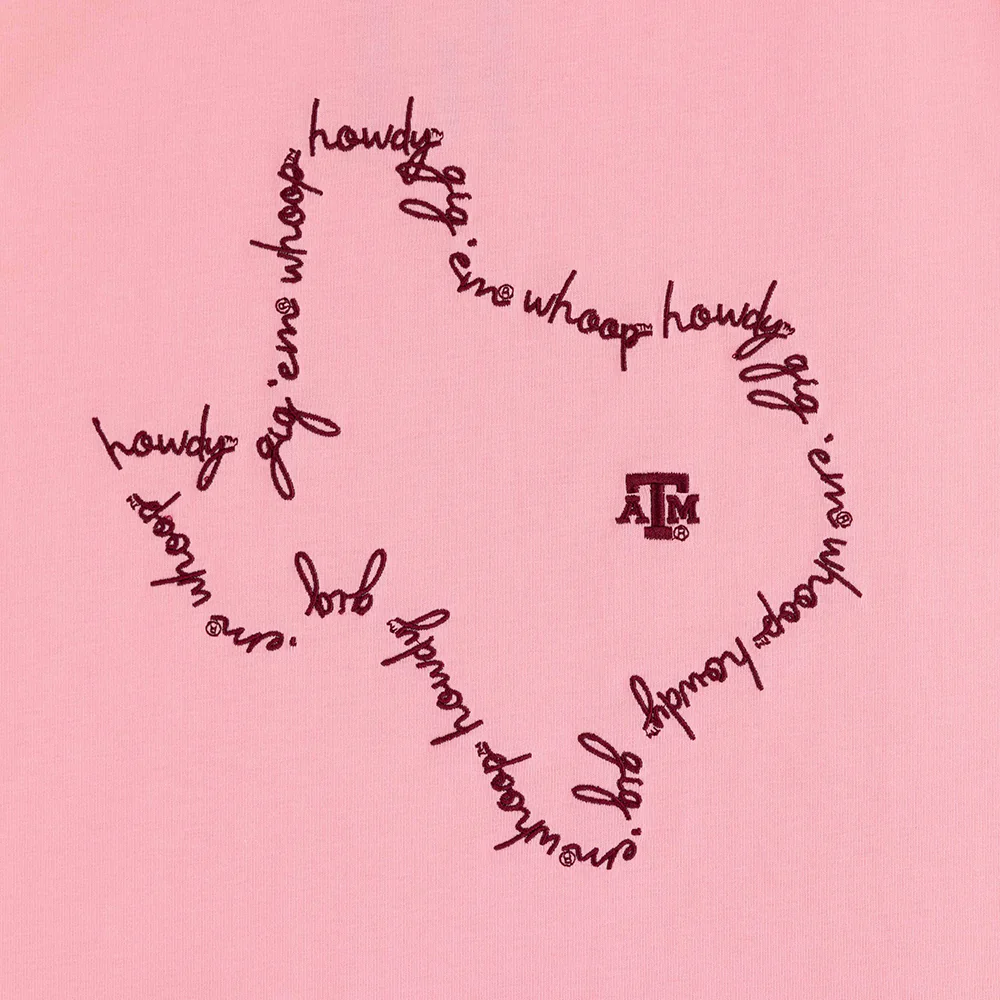 Texas A&M Collegiate Outfitters Embroidered Texas T-Shirt - Pink - Image 2
