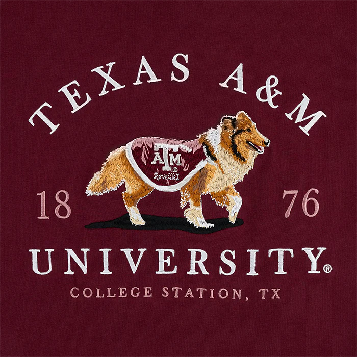 Texas A&M Collegiate Outfitters Embroidered Youth Reveille T-Shirt - Maroon - Image 3