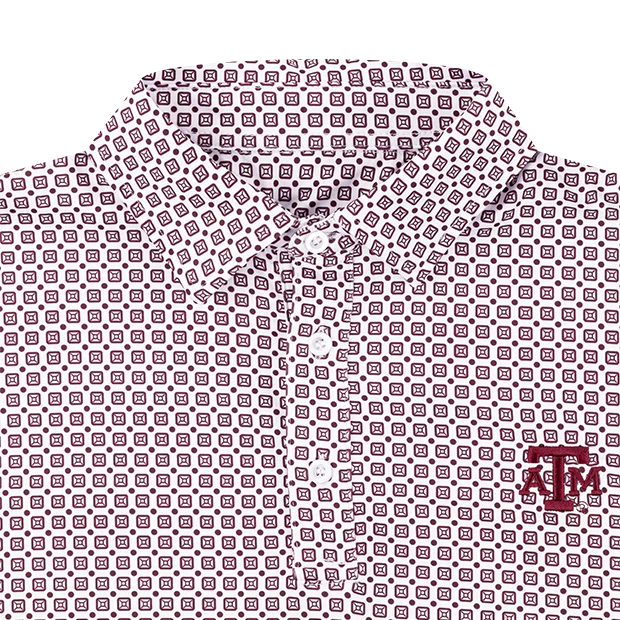 Texas A&M Collegiate Outfitters Geo Block Print Polo - Image 4