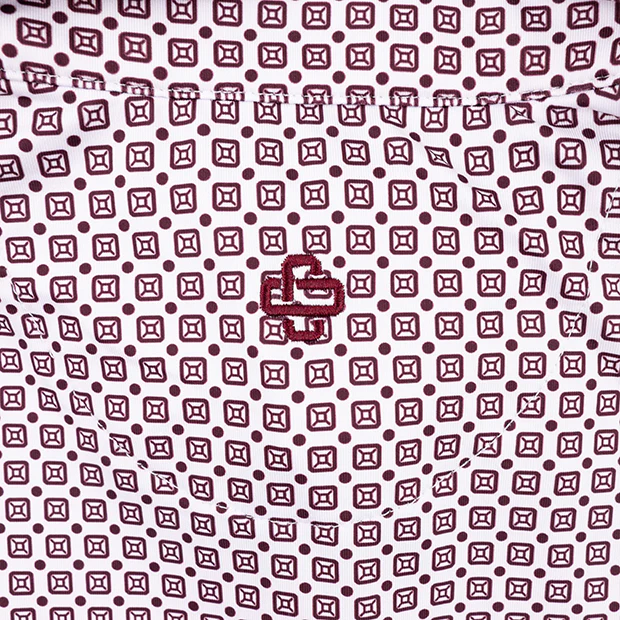 Texas A&M Collegiate Outfitters Geo Block Print Polo - Image 5