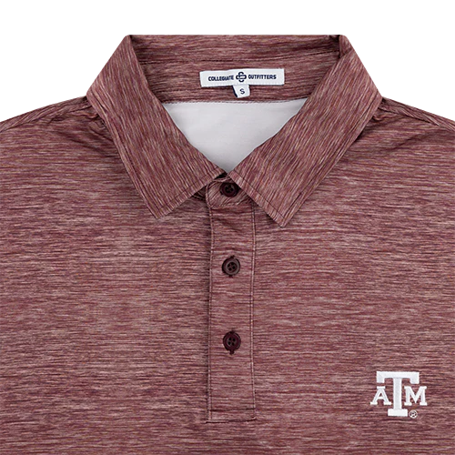 Texas A&M Collegiate Outfitters Maroon Brushed Polo - Image 2