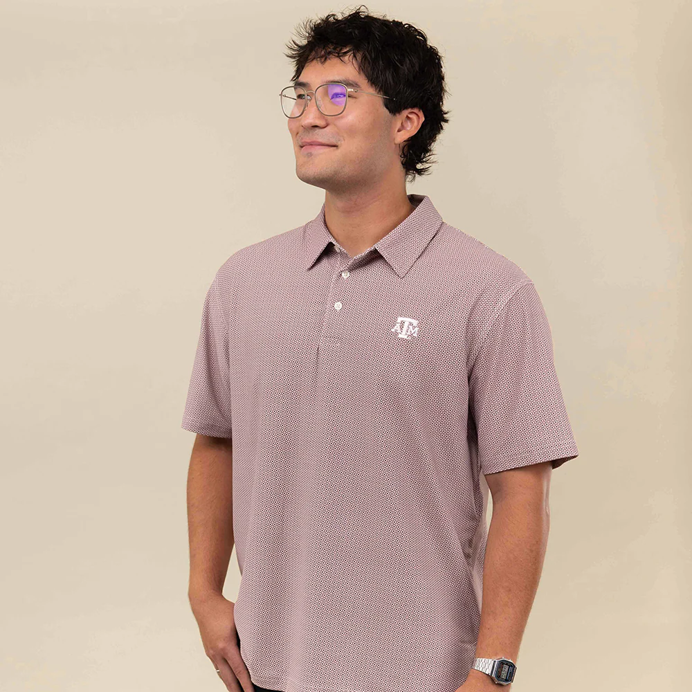 Texas A&M Collegiate Outfitters Maroon Mosaic Tile Polo - Image 2