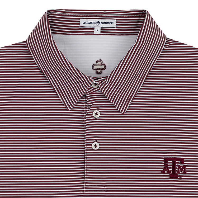 Texas A&M Collegiate Outfitters Multi Striped Polo - Image 2
