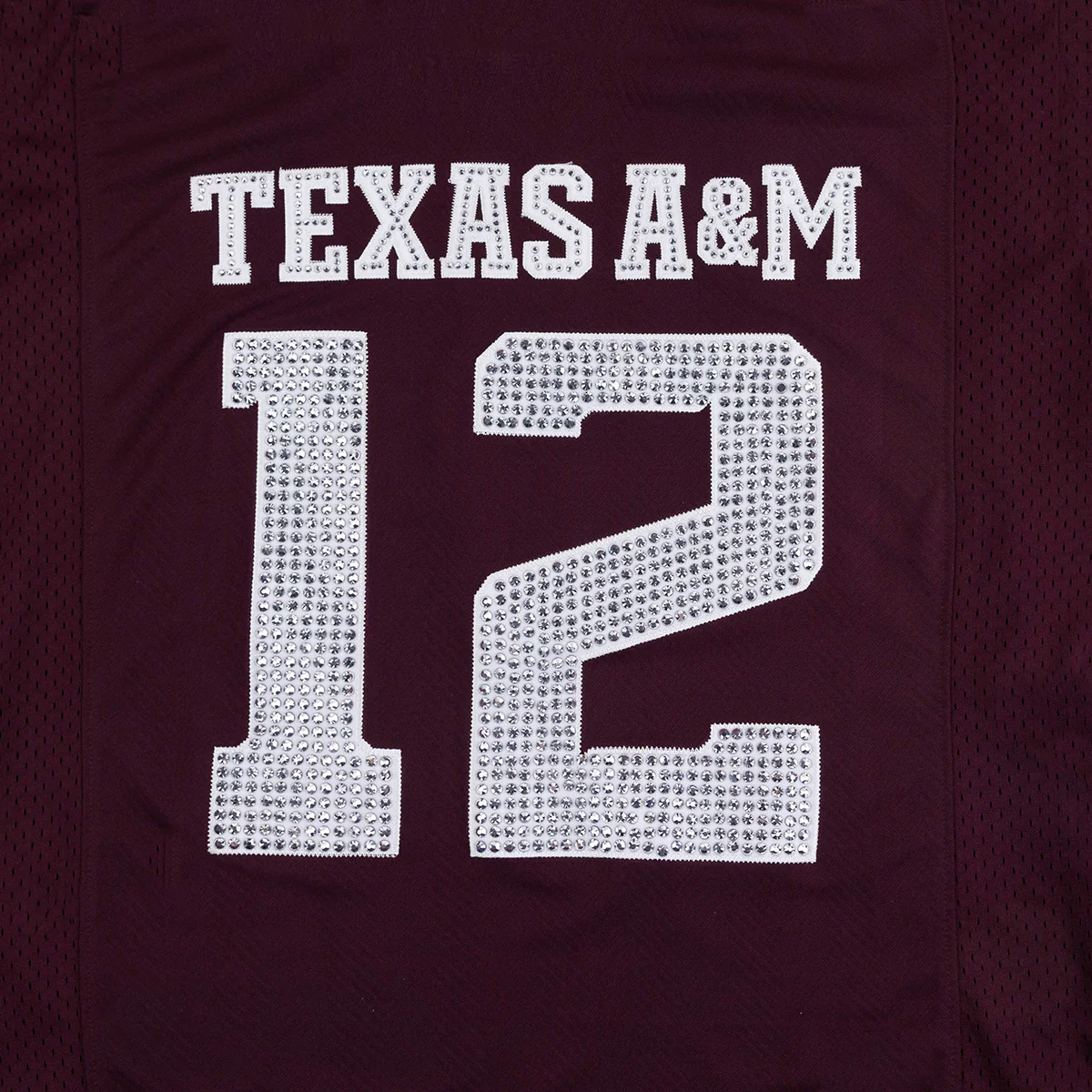 Texas A&M Collegiate Outfitters Rhinestone Football Jersey - Maroon - Image 3