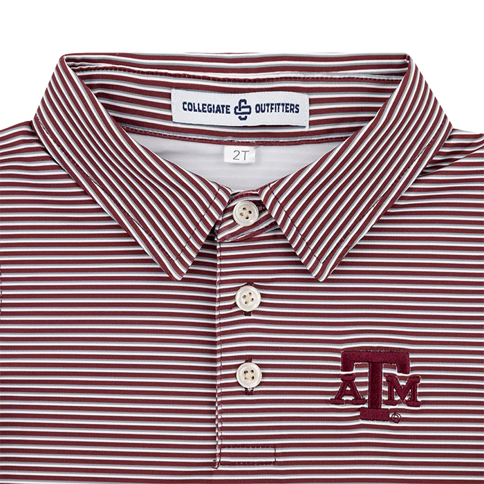 Texas A&M Collegiate Outfitters Toddler Multi Striped Polo - Image 3
