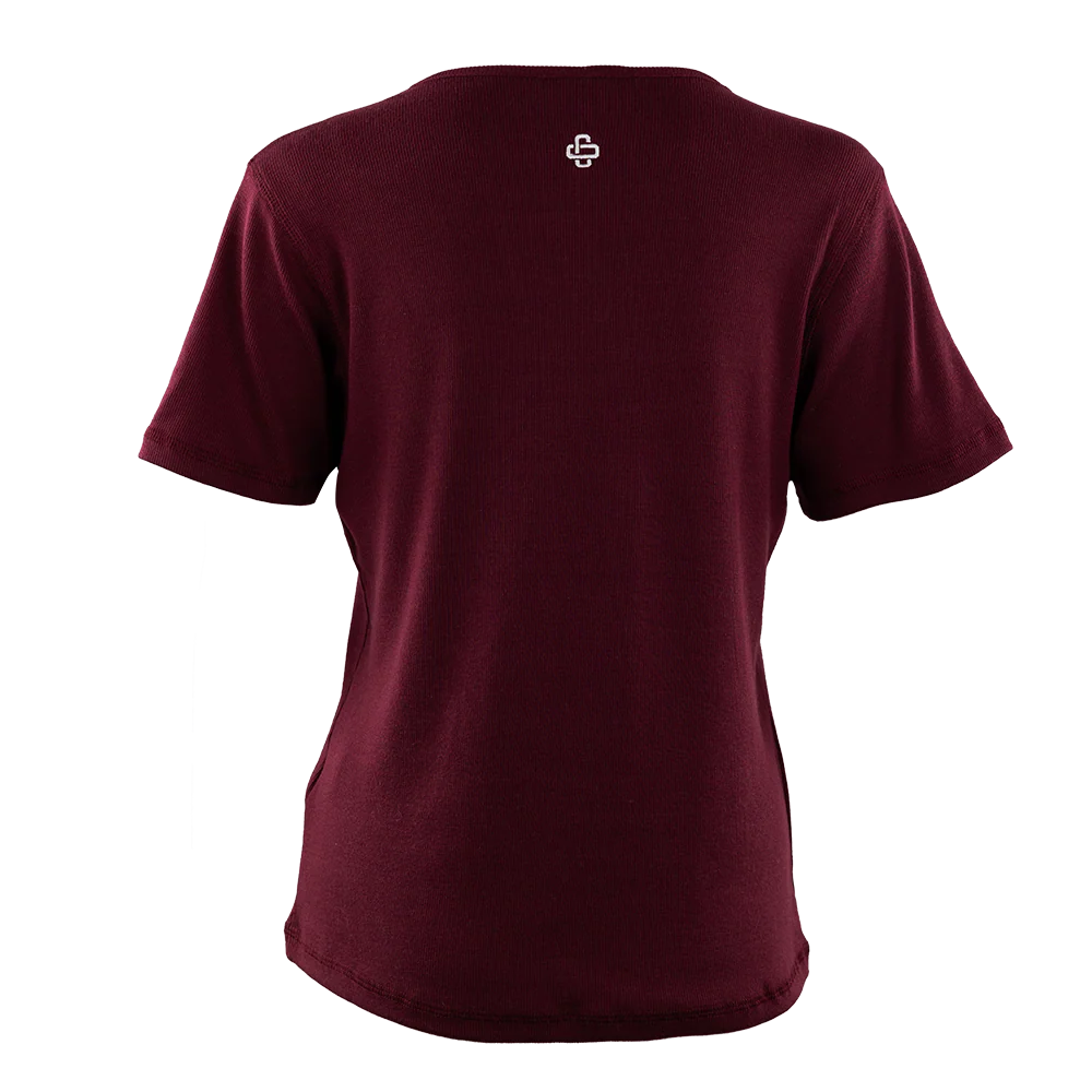 Texas A&M Collegiate Outfitters V Notch Ribbed Top - Image 4
