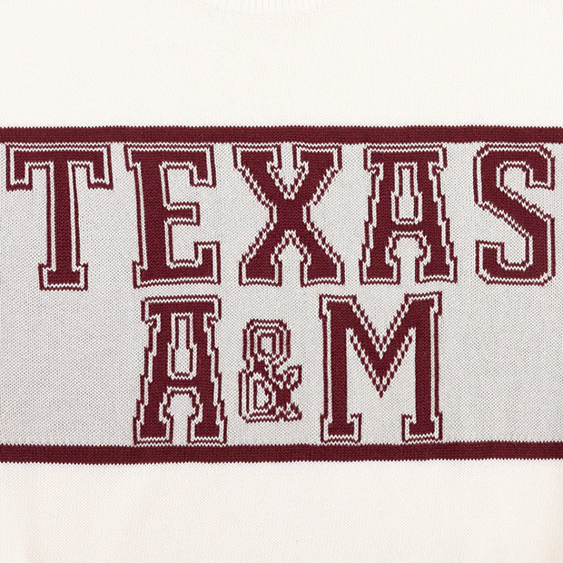 Texas A&M Collegiate Outfitters Varsity Stripe Sweater - Image 4