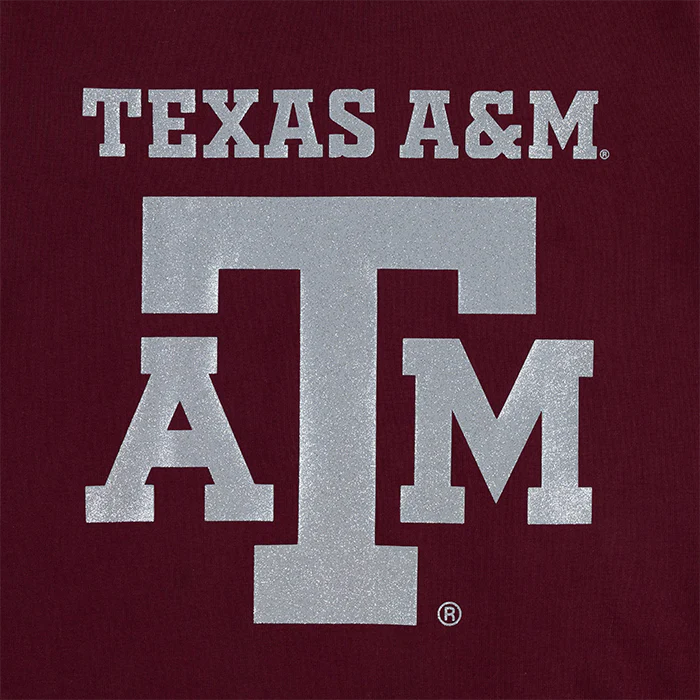 Texas A&M Collegiate Outfitters Youth Glitter T-Shirt - Maroon - Image 3