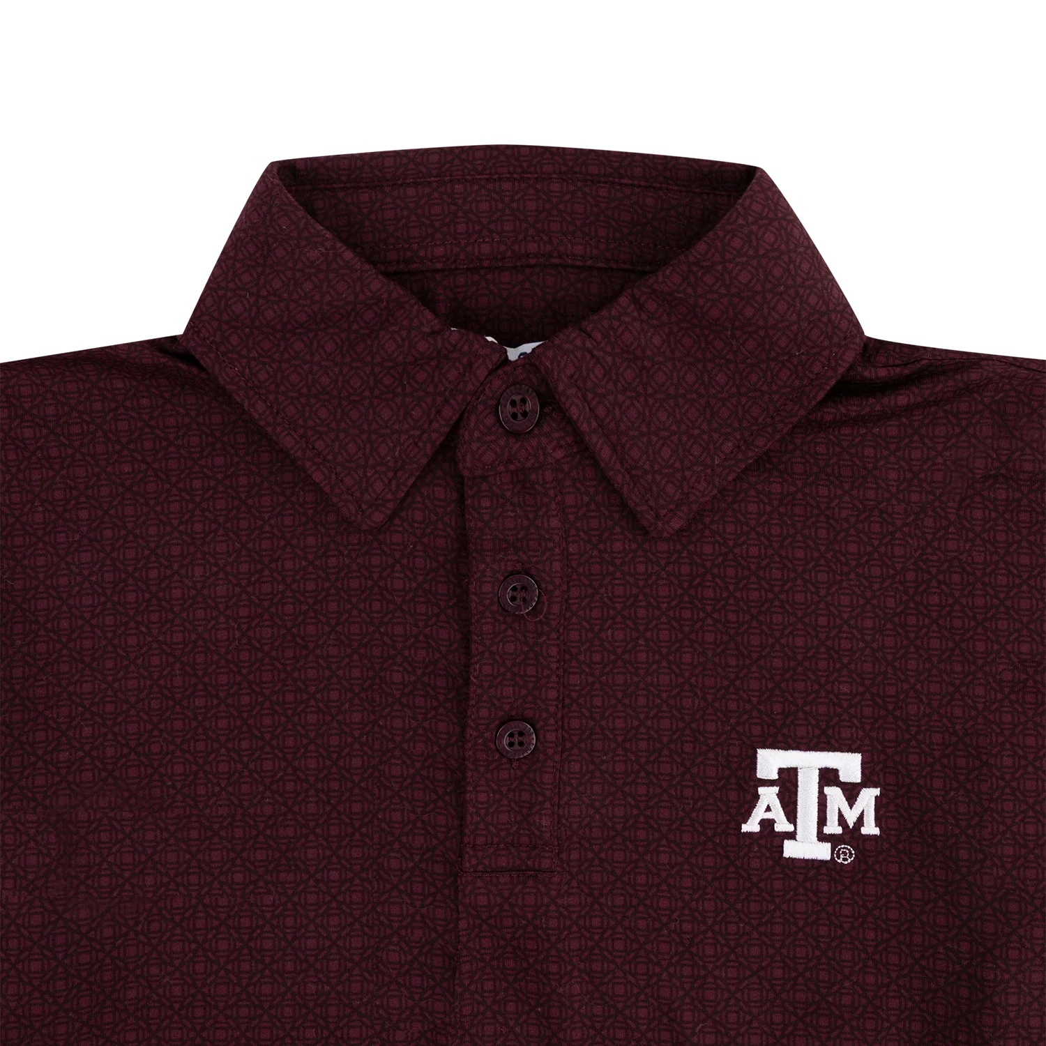 Texas A&M Collegiate Outfitters Youth Gridiron Diamond Polo - Maroon - Image 2