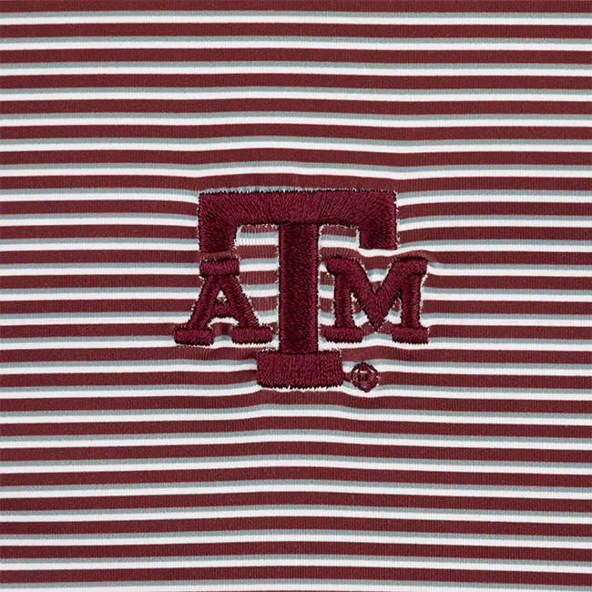 Texas A&M Collegiate Outfitters Youth Multi Striped Polo - Image 2