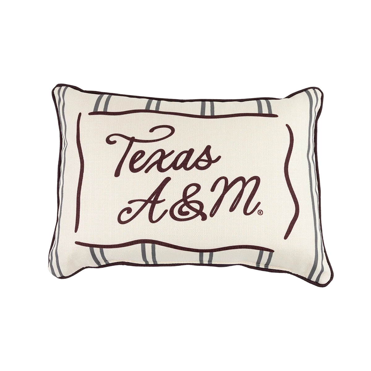 Texas A&M Collegiate Stripe Pillow