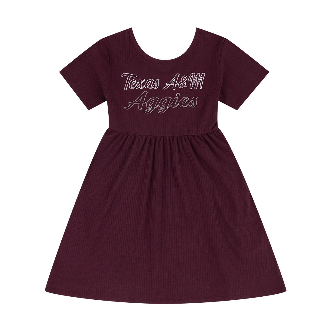 Texas A&M Colosseum Girls Ribbed Dress - Maroon