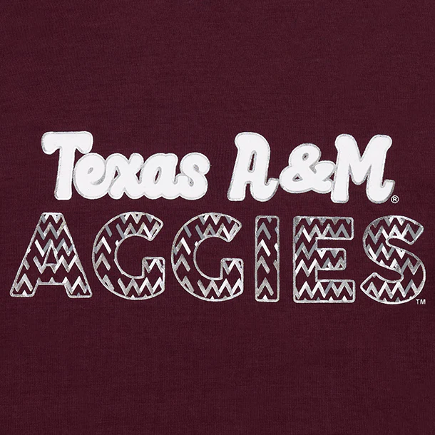Texas A&M Colosseum Girls Ruched Tee - Maroon - Image 3