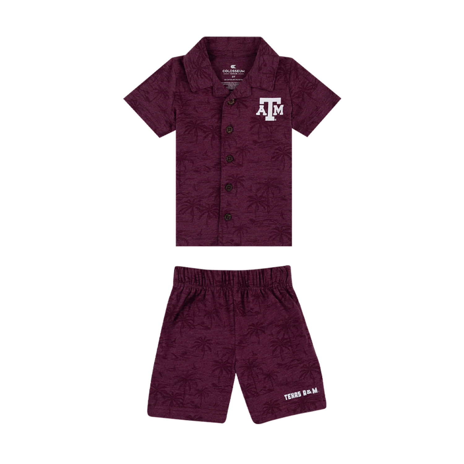 Texas A&M Colosseum Maroon Toddler Tropical Set