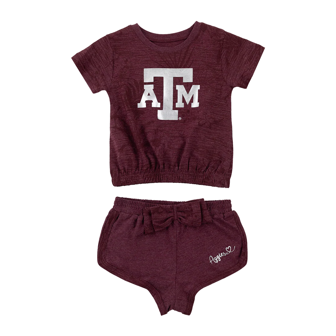 Texas A&M Colosseum Toddler Fern Tee and Short Set