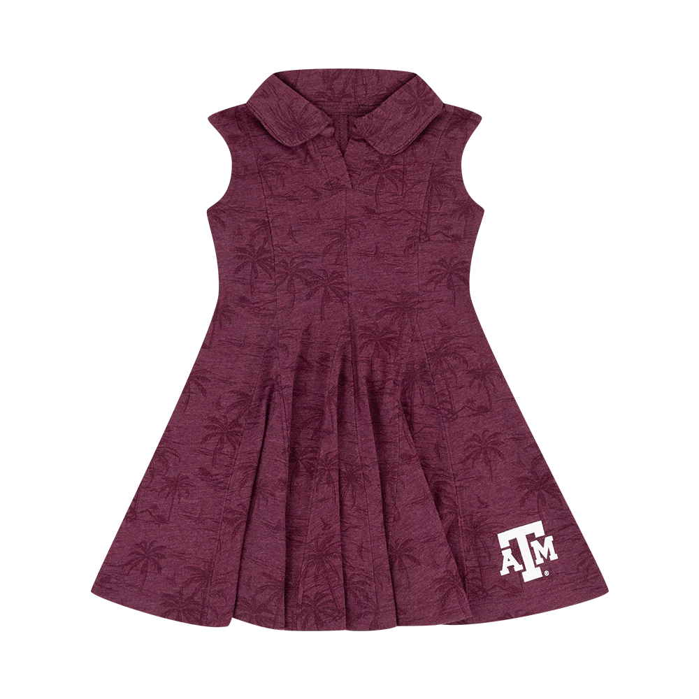 Texas A&M Colosseum Toddler Polo Dress - Maroon