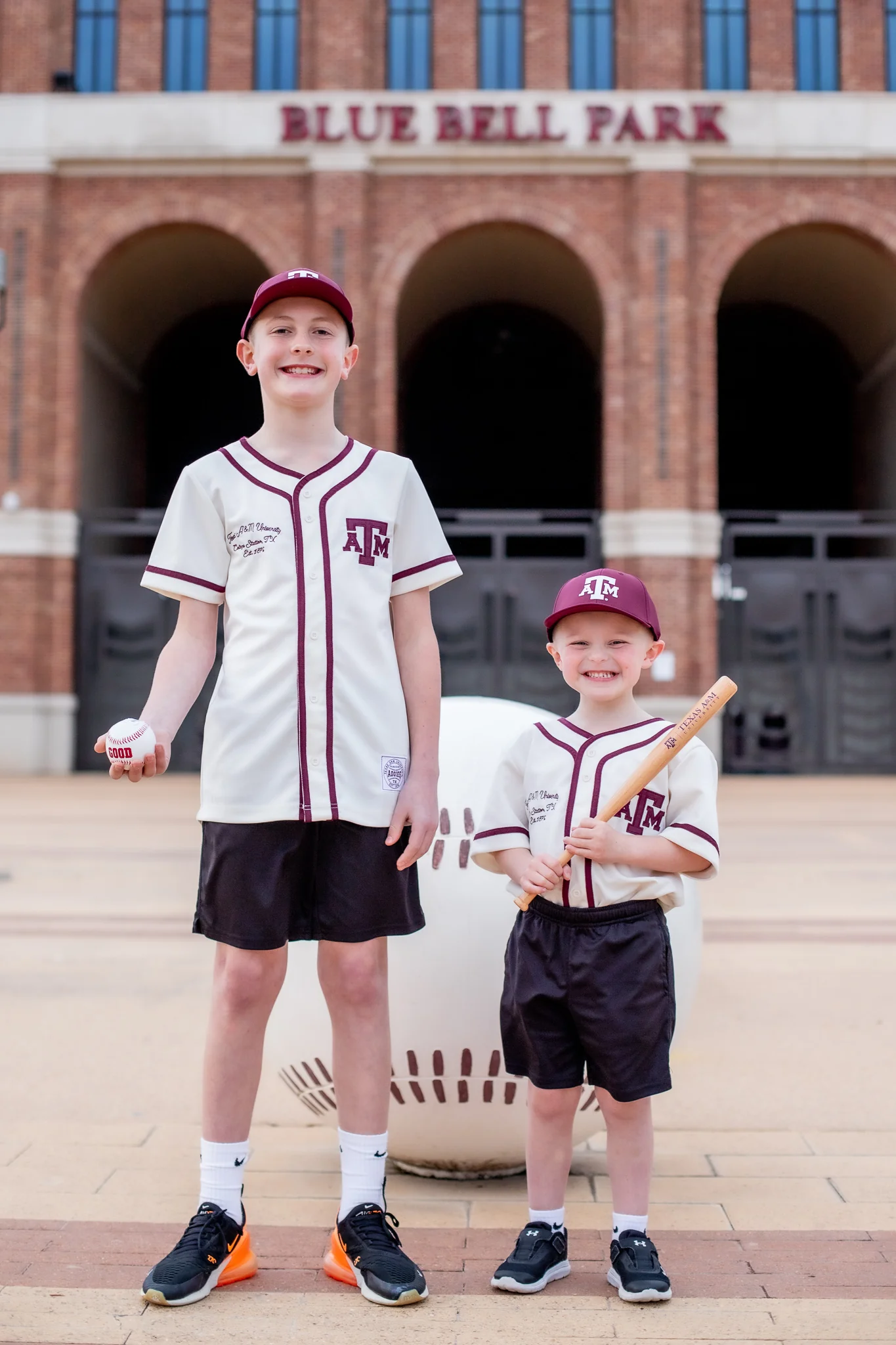 Texas A&M Colosseum Youth Baseball Jersey - Beige - Image 2
