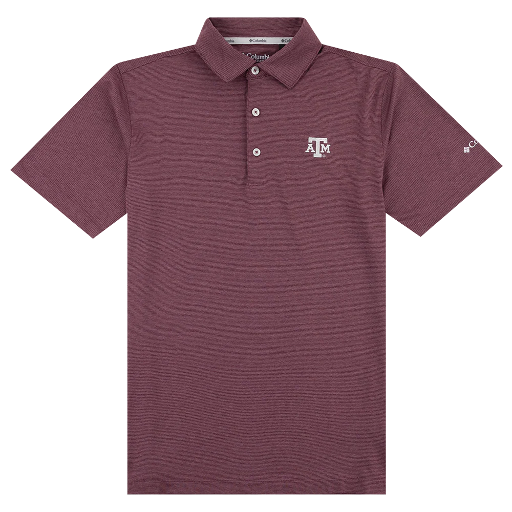 Texas A&M Columbia Golf Sand Tee Polo - Maroon