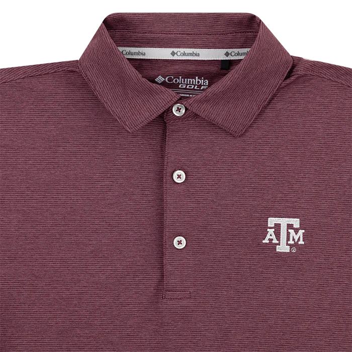 Texas A&M Columbia Golf Sand Tee Polo - Maroon - Image 3