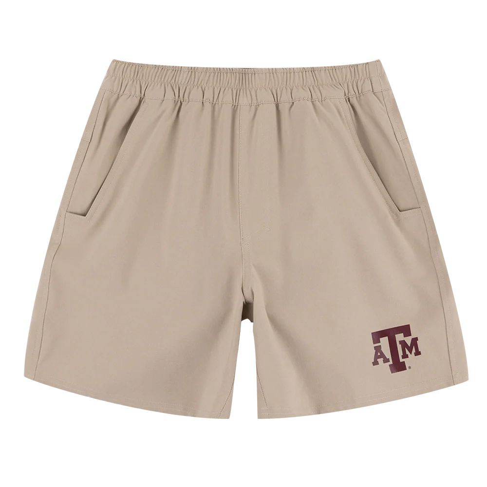 Texas A&M Columbia Mens Stretch Short - Beige