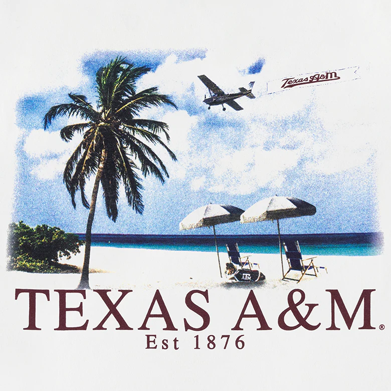 Texas A&M Comfort Colors Beach Getaway T-Shirt - White - Image 3