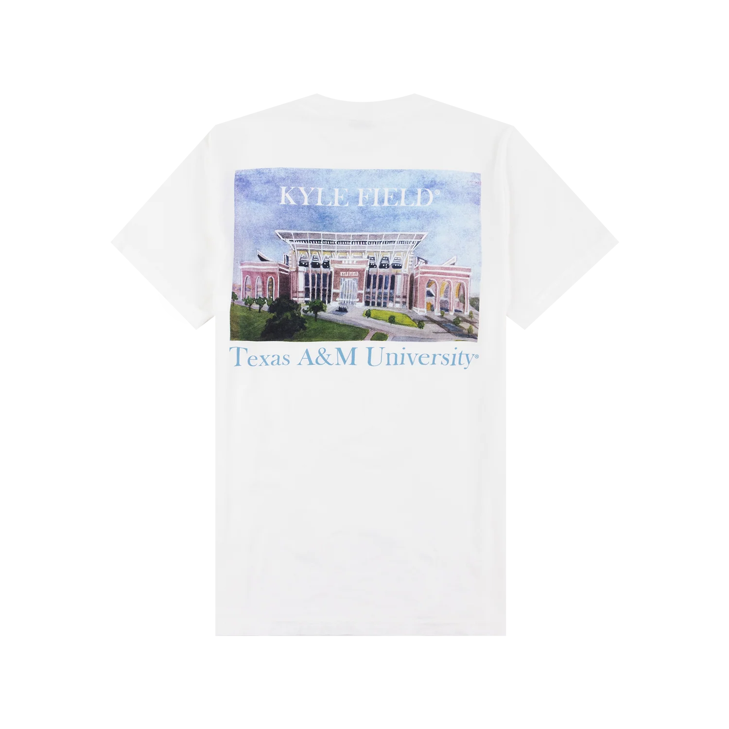 Texas A&M Comfort Colors Kyle Field Watercolor T-Shirt - White