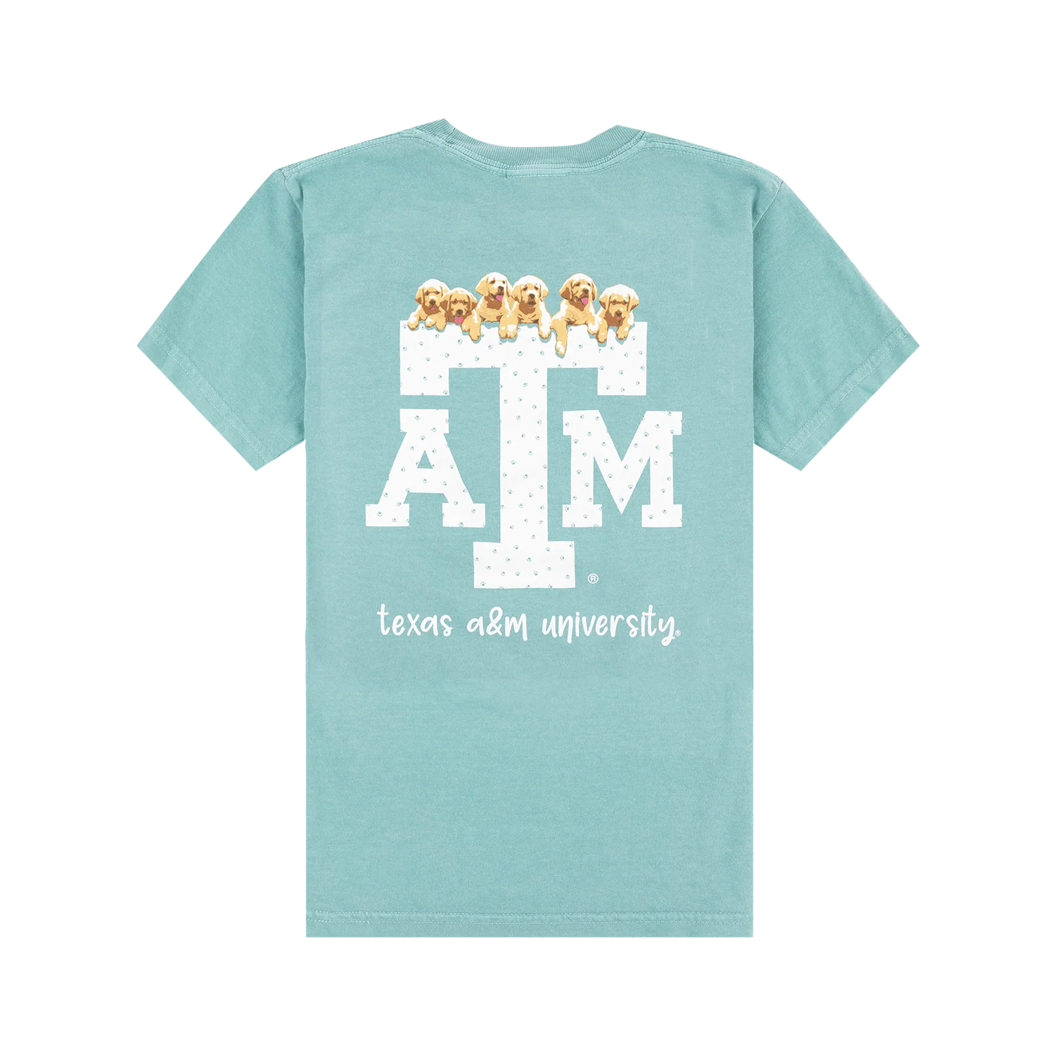 Texas A&M Comfort Colors Youth Puppy Paws T-Shirt - Green