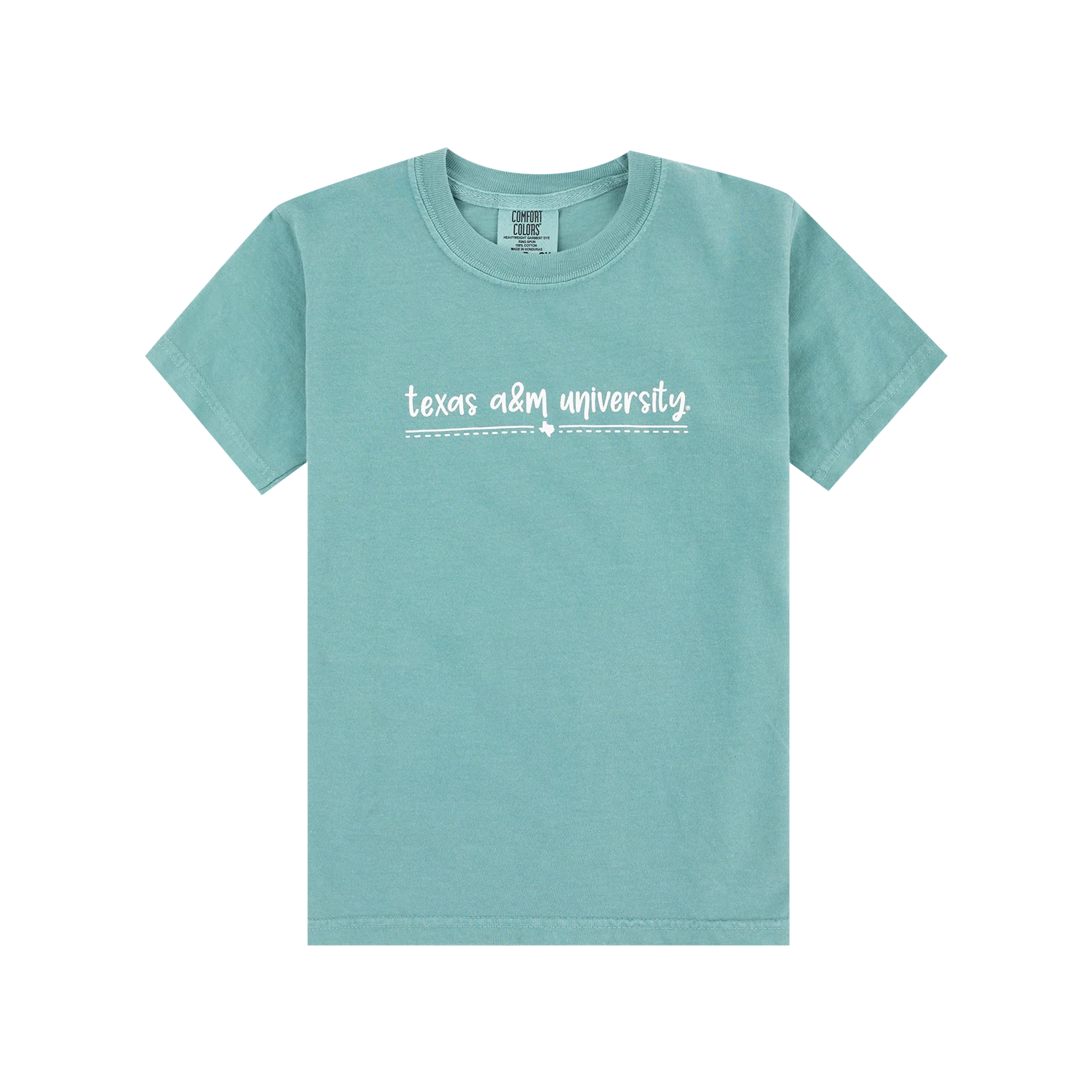 Texas A&M Comfort Colors Youth Puppy Paws T-Shirt - Green - Image 2