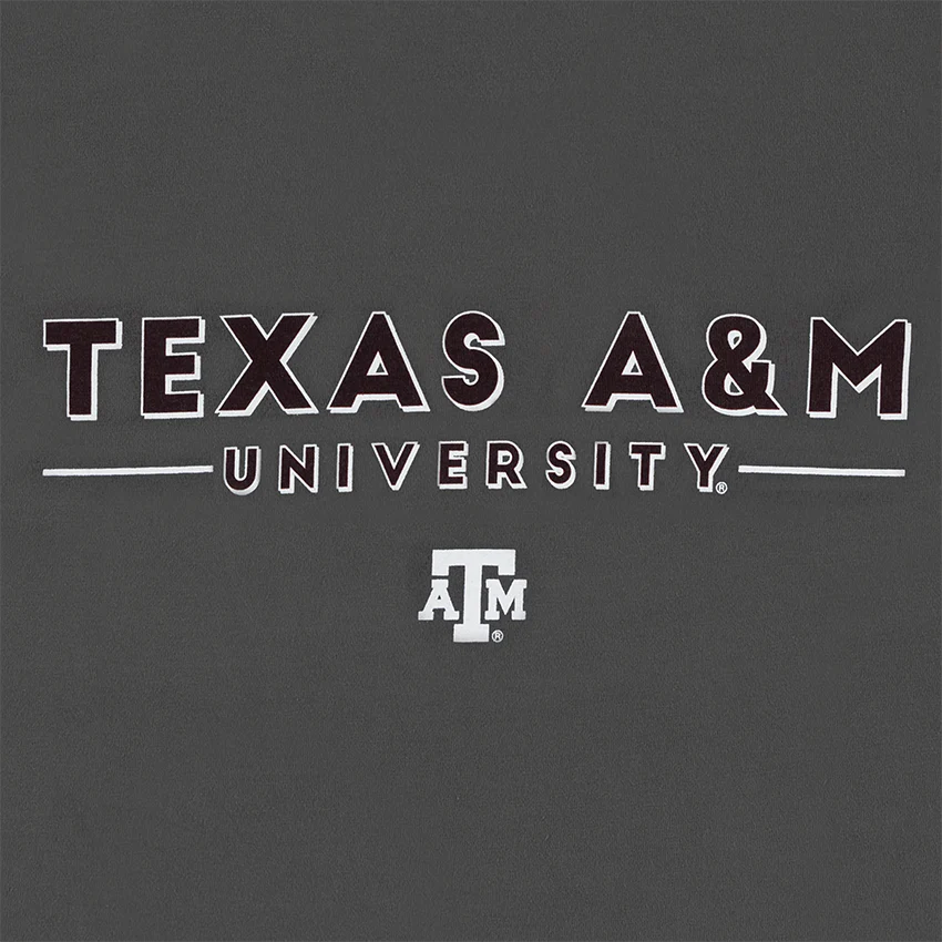 Texas A&M Comfort Wash Academic Building Railroad T-Shirt - Gray - Image 4