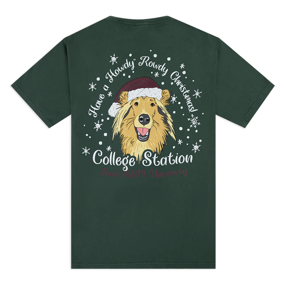 Texas A&M Comfort Wash Reveille Santa T-Shirt - Image 2