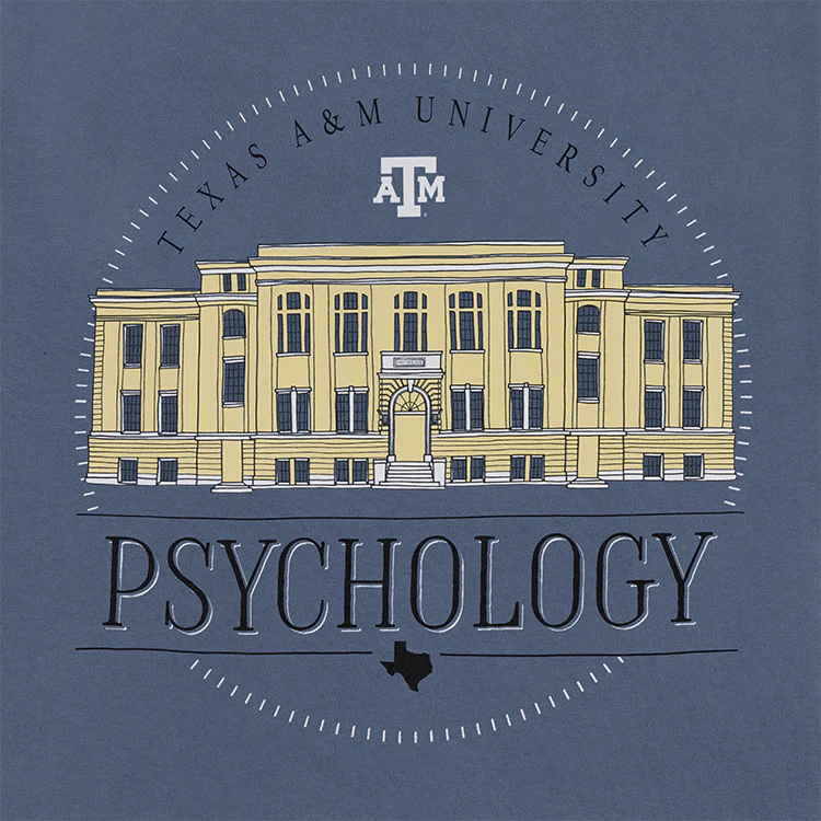 Texas A&M Comfort Wash School of Psychology T-Shirt - Image 5