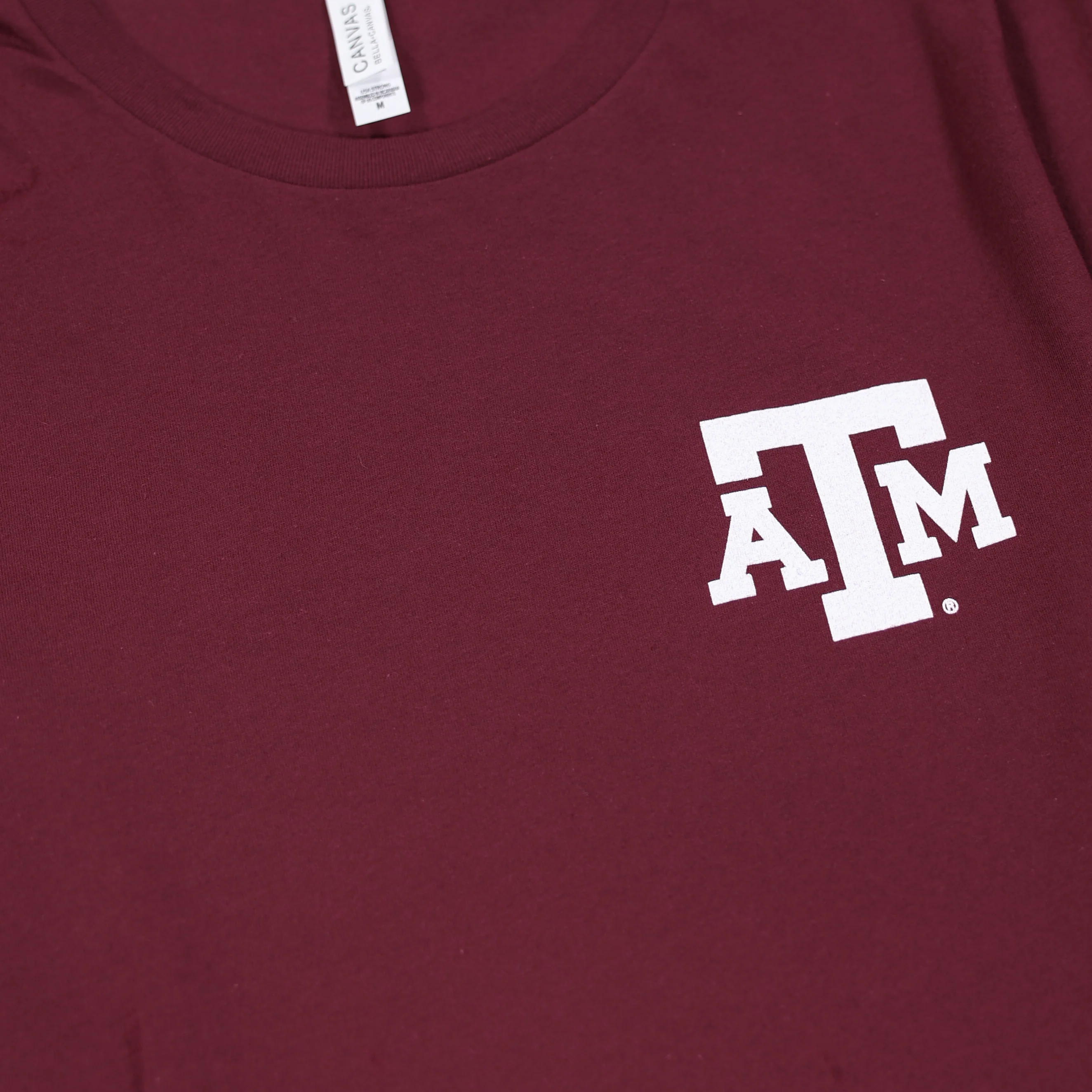 Texas A&M Cursive Bella Canvas Aggie Aunt T-Shirt - Image 3