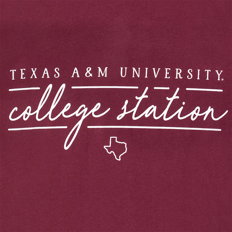 Texas A&M Cursive College Station - Maroon - Image 3