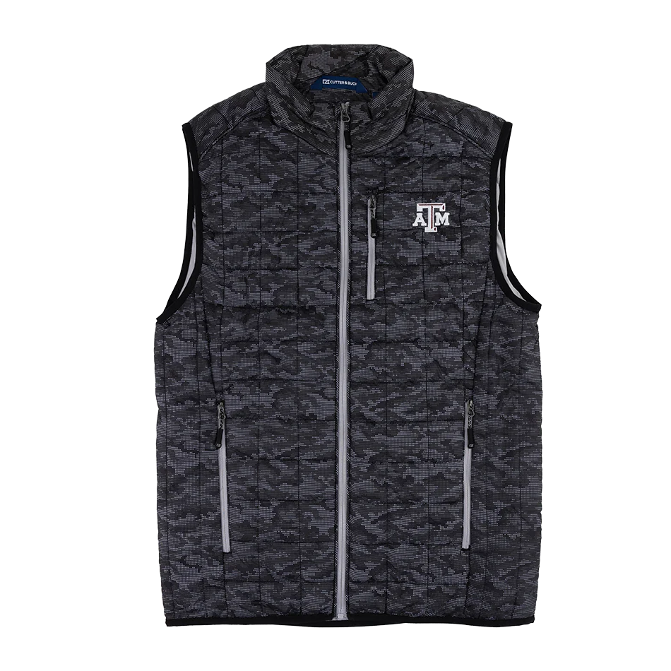 Texas A&M Cutter & Buck Rainer Eco Camp Full Zip Vest
