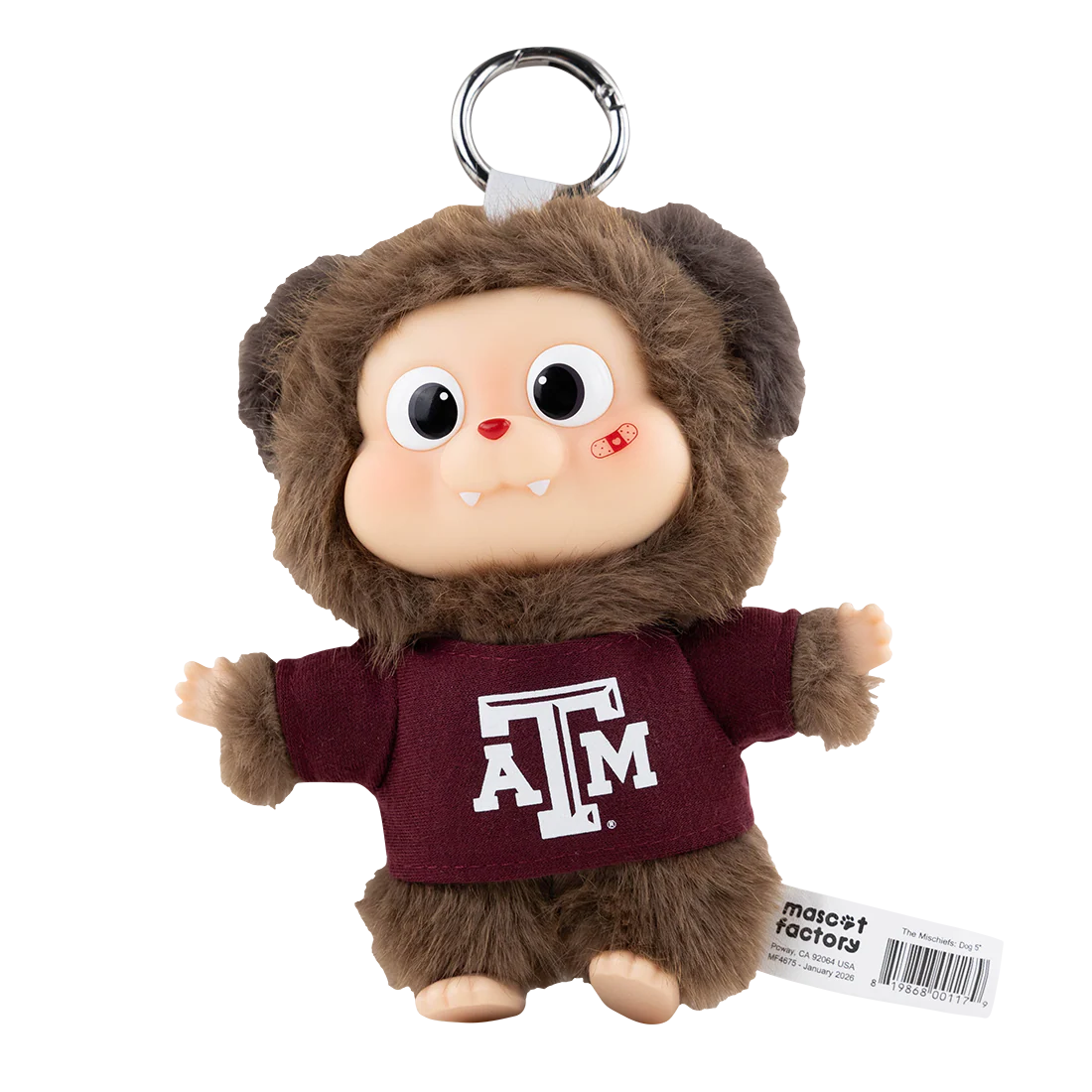 Texas A&M Dog Plush Bag Charm